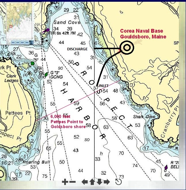 Palom Aquaculture, Land Farmed Salmon, Prospect Harbor Seafloor Depths