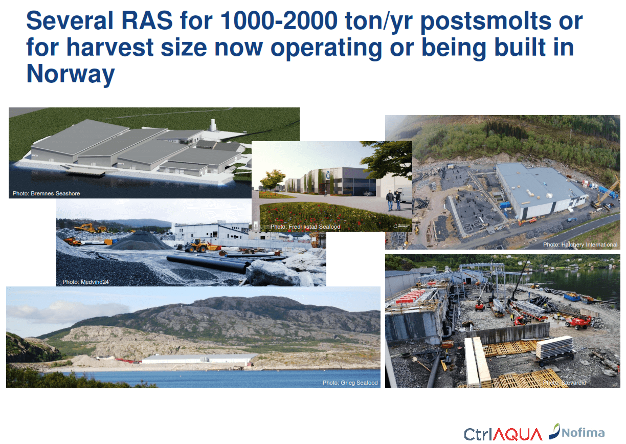 Aquaculture Future - RAS systems in use or planning stages